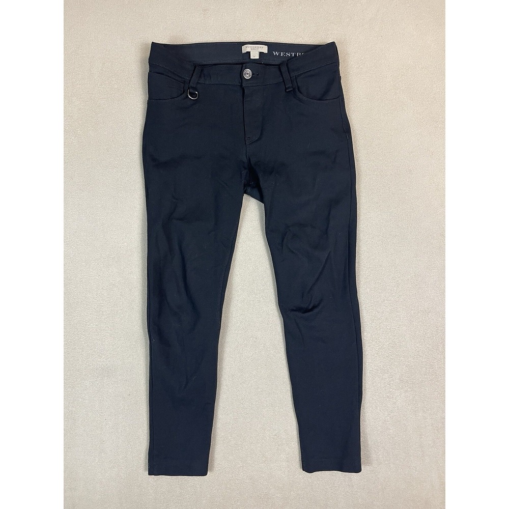 Burberry Brit Pants Womens Medium Black Westbourne‎ Skinny Ankle Designer Adult